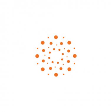 Daire vektör logosu. Yeni modern soyut güneş şekli. Yuvarlak logo.