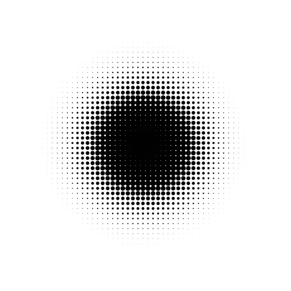 Isolé couleur noire abstraite forme ronde demi-ton pointillé bande dessinée fond tache, points éléments décoratifs illustration vectorielle — Image vectorielle