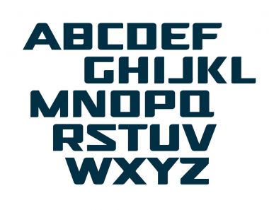 Dijital büyük harf alfabe. Fütüristik teknoloji yazı tipi. Modern monogram şablonu. Minimalist vektör tasarım yazı tipi. Logo şablonu koymak. Başlığı ilk harfi.