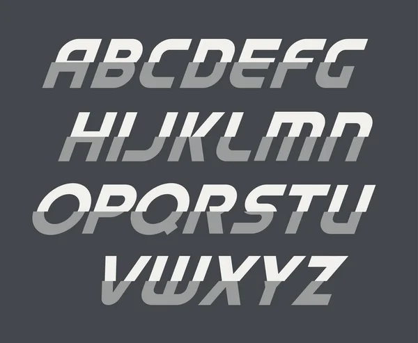 Sport cursieve hoofdletter alfabet. Futuristische technologie lettertype. Moderne monogram sjabloon. Minimalistische vector design lettertype. Logo sjabloon set. De eerste letter van de titel. — Stockvector