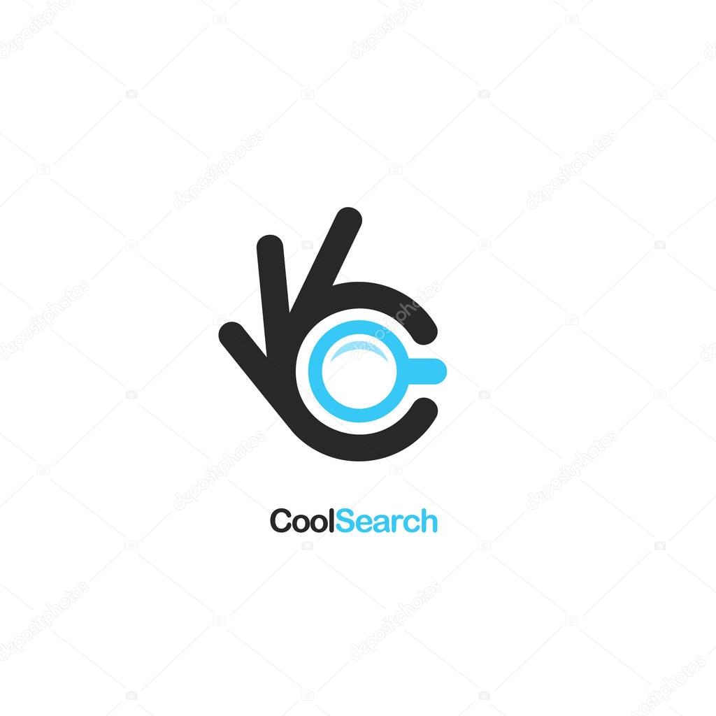 Search icon. Ok symbol, Okay vector logo, high quality.