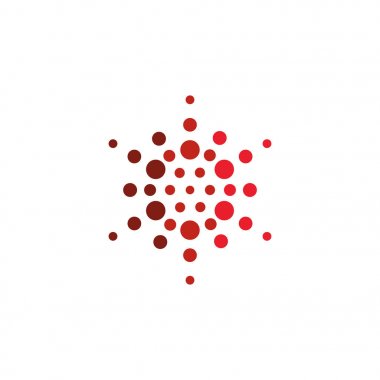 Soyut yıldız yarı ton logosunu görmeniz gerekir. Yeni teknoloji vektör simgesi.