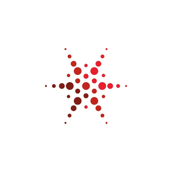 Abstraktes Stern-Halbton-Logo. neues Technologie-Vektorsymbol. — Stockvektor