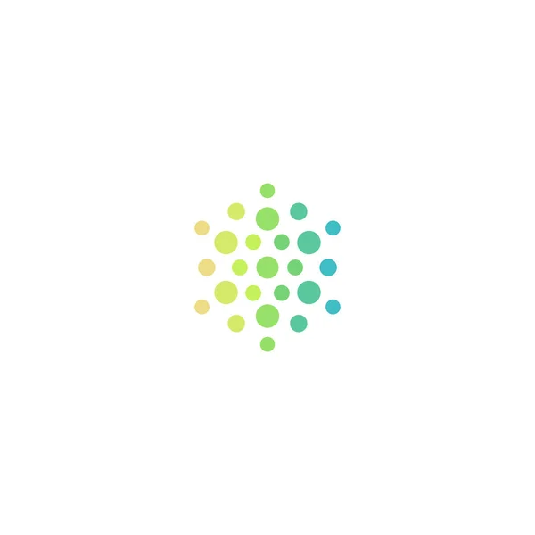 Símbolo vectorial abstracto médico, icono semitono brillante circular. Logo de nueva tecnología . — Vector de stock