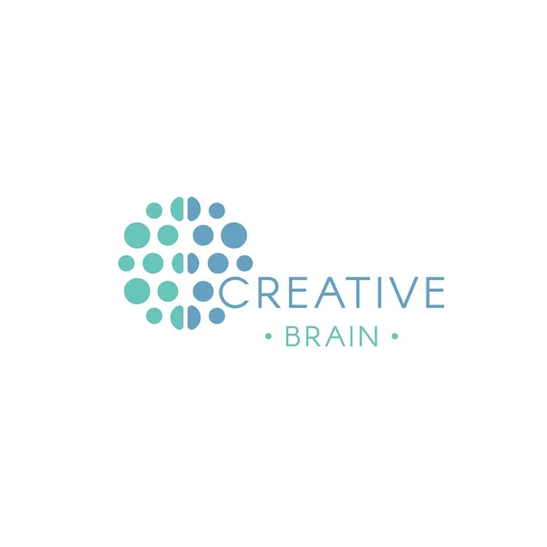 Circles, abstract logo. Creative brain vector logotype. New technology illustration. Innovation idea icon. — Stock Vector