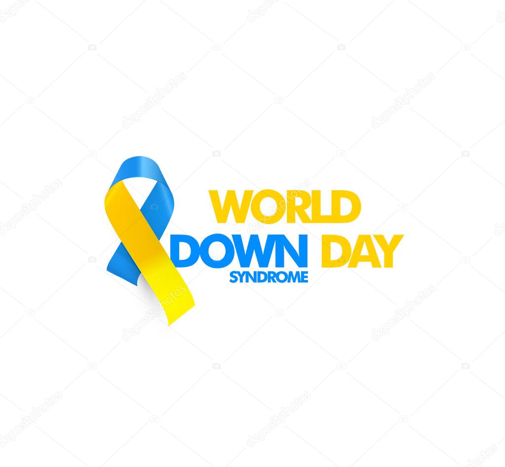 World down syndrome day, genetic disorder 21 chromosome, DS or DNS trisomy vector symbol.