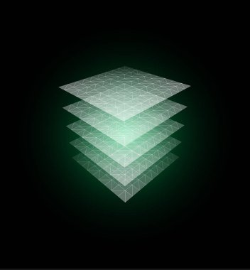 Banka mevduat simgesi, bankanın faiz oranı sembolü, mevduat mevduat illüstrasyon ile tasarruf hesabında. Yatırım Emlak, soyut geometrik şekil. Internet veritabanı, vektör çizim.