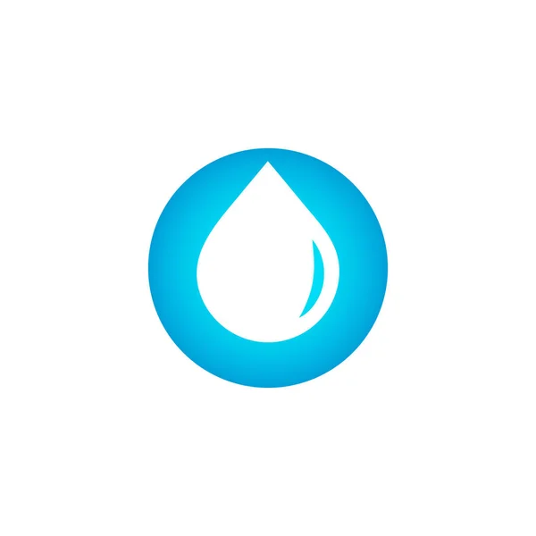 Logotipo de gota, signo de agua limpia, icono de vector de gotita azul, símbolo de diseño aqua sobre fondo blanco. Modelo de logotipo de bebida fresca . — Vector de stock