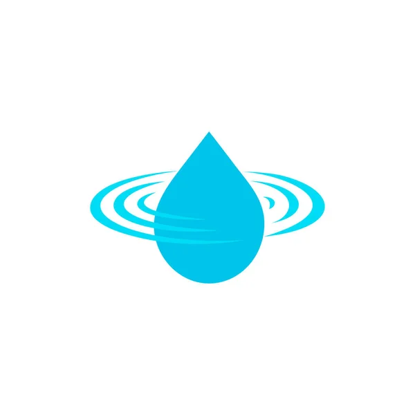 Logotipo de gota, signo de agua limpia, icono de vector de gotita azul, símbolo de diseño aqua sobre fondo blanco. Modelo de logotipo de bebida fresca . — Vector de stock