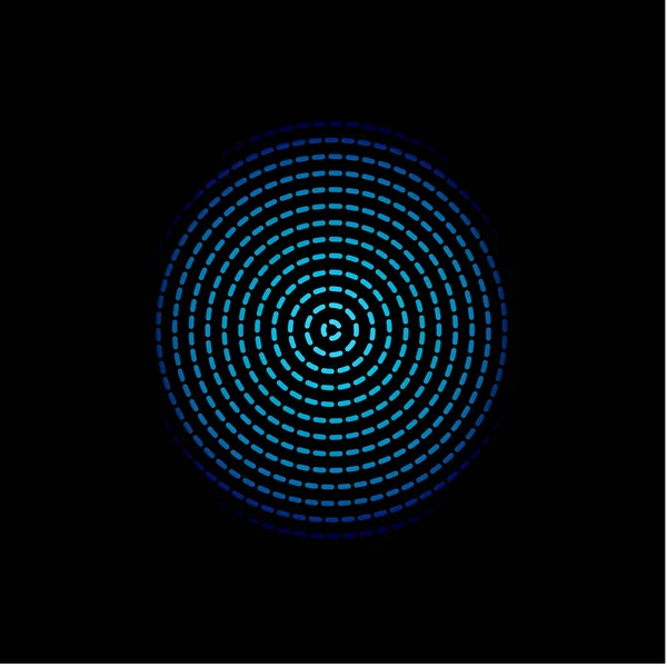 Μπλε κεντρική εικόνα κύκλους. Βιομετρική ασφάλεια, αποτύπωμα δαχτύλου, δακτυλικό αποτύπωμα, σαρωτής δακτύλων. Καινοτόμος τεχνολογία, διανυσματική απεικόνιση. — Διανυσματικό Αρχείο