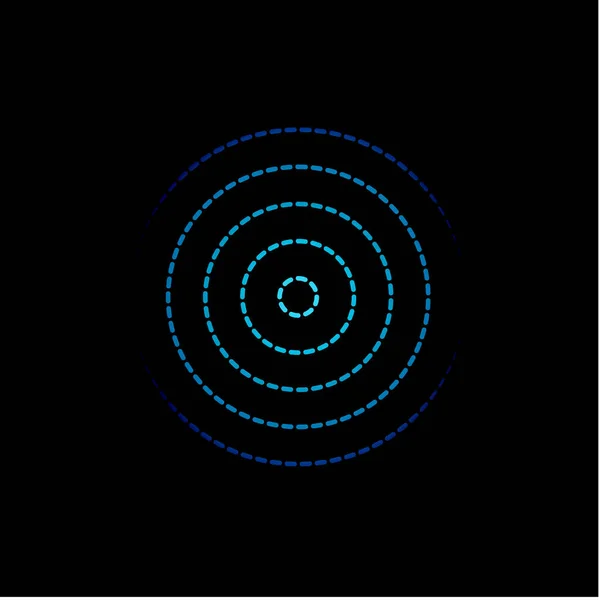 Blaue zentrische Kreise Ikone. biometrische Sicherheit, Daumenabdruck, Fingerabdruck, Fingerscanner. innovative technologie, vektorillustration. — Stockvektor