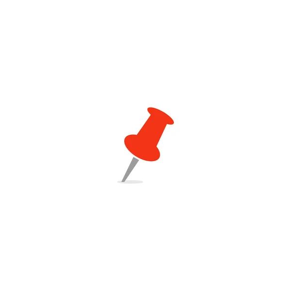 Pushpin图标。 红色办公室的插销或针头用于告示牌. 为商业、学校、家庭布告栏设计了空格特写信息设计元素。 空白背景上的孤立向量说明. — 图库矢量图片