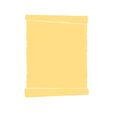 Beyaz arkaplandaki parşömen. Yaşlı papirüs. Eski kağıt bloğu. Vektör çizimi. Bir metin için arkaplan.