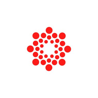 Çemberlerin modern vektör logosu. Yuvarlak logo. Kimya, fizik, biyoloji, tıp, farmakoloji, turizm, boş zaman, spor, rahatlama ve daha fazlası ile ilgili münferit minimalist işaretler. Soyut sembol