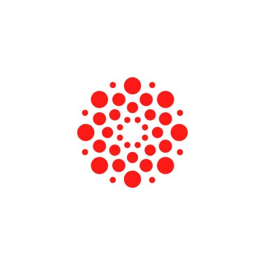 Çemberlerin modern vektör logosu. Yuvarlak logo. Kimya, fizik, biyoloji, tıp, farmakoloji, turizm, boş zaman, spor, rahatlama ve daha fazlası ile ilgili münferit minimalist işaretler. Soyut sembol