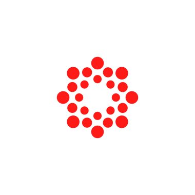 Çemberlerin modern vektör logosu. Yuvarlak logo. Kimya, fizik, biyoloji, tıp, farmakoloji, turizm, boş zaman, spor, rahatlama ve daha fazlası ile ilgili münferit minimalist işaretler. Soyut sembol