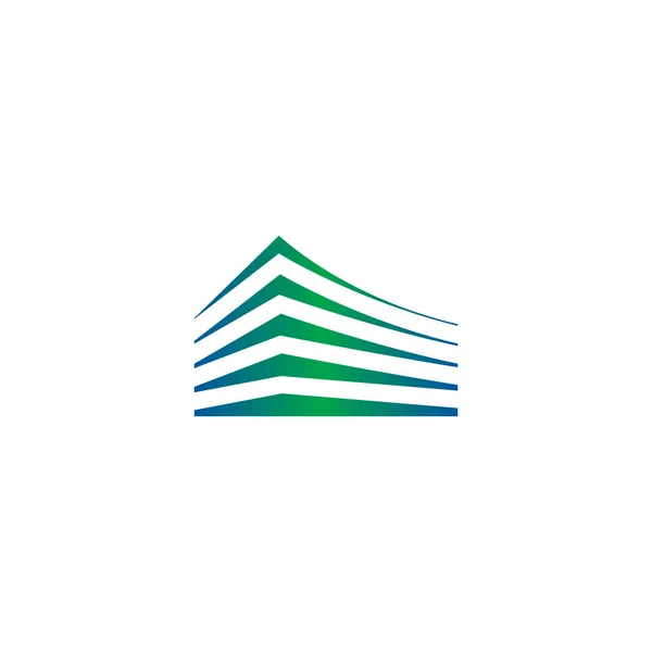 Logo inmobiliario aislado. Icono de color de construcción. Logo de la agencia de alquiler. Icono de arquitectura. Logo de la agencia de desarrollo de construcción. Logotipo del barrio CIty . — Vector de stock