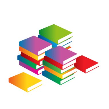 Minimalist kitap kapağı. Vektör logosu. Eğitim Portal 'ı. Bilginin ve bilgeliğin sembolü. Öğrenme işareti.