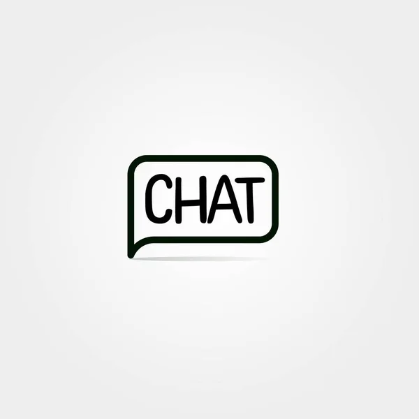 Comunicación de chat. Diálogo de conversación. Logo del vector de apelación. Icono signo de chat aislado . — Vector de stock