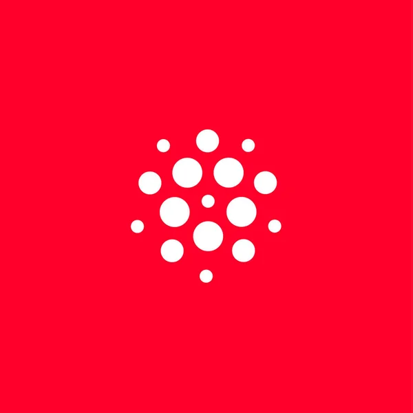 Logotipos digitais definidos. Vetor logotipo círculo isolado. Modelo criativo. Logotipo redondo círculo vermelho. Ícone de Química e Biociência . — Vetor de Stock