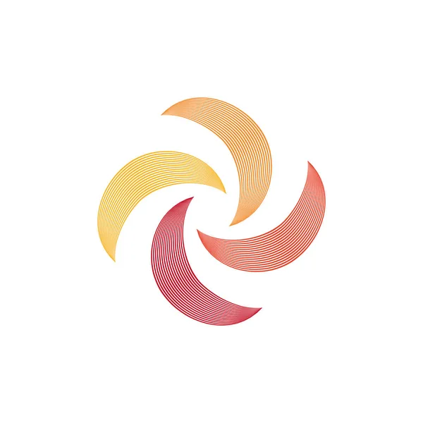Abstract wervelpictogram, Orkaan logo, boemerang geïsoleerd symbool, vectorillustratie. — Stockvector
