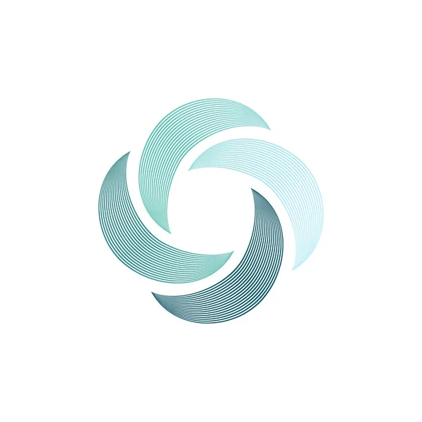Ícone de redemoinho abstrato, logotipo do furacão, símbolo isolado de bumerangue, ilustração vetorial . — Vetor de Stock
