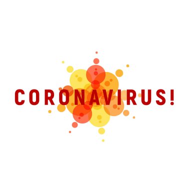 Coronavirus, bilgi, haber ve posterler için izole vektör ikonu, Covid-19 'un yakın plan resmi, Wuhan' dan yayılan virüs dünya çapında bir salgına neden oldu..