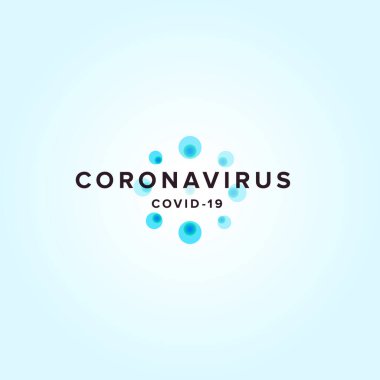 Coronavirus, bilgi, haber ve posterler için izole vektör ikonu, Covid-19 'un yakın plan resmi, Wuhan' dan yayılan virüs dünya çapında bir salgına neden oldu..