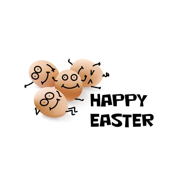 Feliz Pascua. ilustrador vectorial. Huevos de dibujos . — Vector de stock