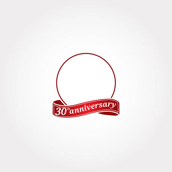 템플릿 로고 30 주년을 원으로 표시하고 30 번을 그 안에 넣고 기념일을 표시했다. 삼 십 간지. — 스톡 벡터