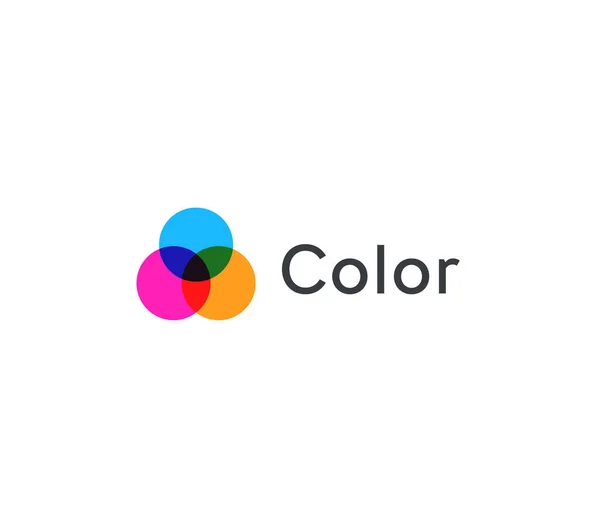 Färgfläckar av ljus, abstrakt logotyp mall, färgglada emblem design, isolerad färg grafik. Vektorlogotyp. — Stock vektor
