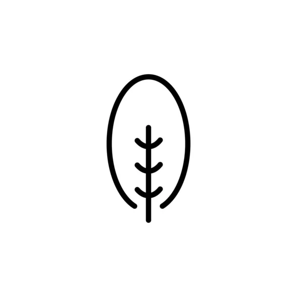 Isoladas ilustrações de árvores a preto e branco. Ícone de floresta vetorial estilo Lineart e conjunto de logotipo. Parque e jardim plana sinais coleção . — Vetor de Stock