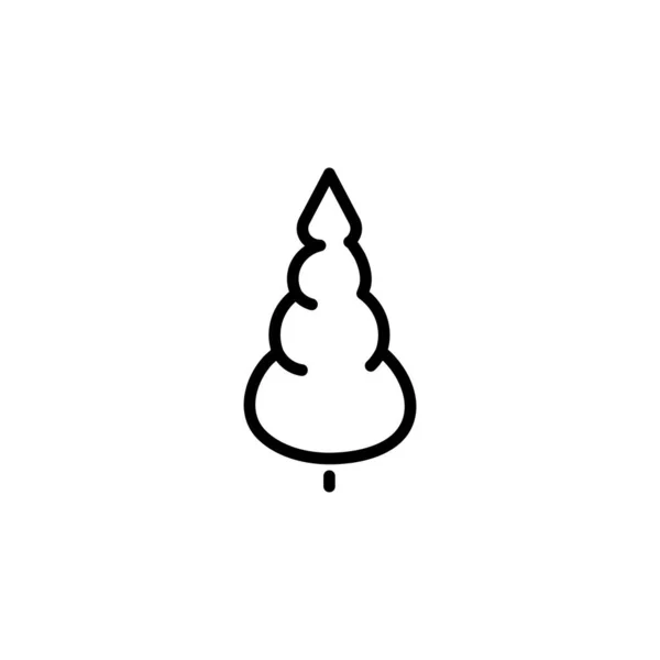 Ізольовані чорно-білі ілюстрації дерев. Стиль лінійки векторний ліс значок і набір логотипів. Колекція паркових та садових плоских знаків . — стоковий вектор