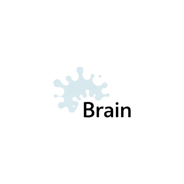 Plantilla vectorial de diseño de silueta Brain Logo. Piensa en el concepto Idea. Icono del logotipo del pensamiento de tormenta cerebral. Símbolo de idea de lluvia de ideas digital creativa abstracta aislada inusual . — Archivo Imágenes Vectoriales