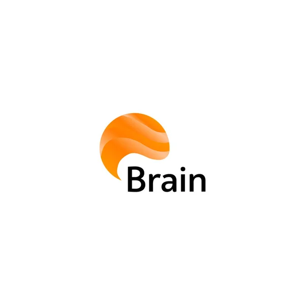 Дизайн векторного шаблона логотипа мозга. Подумай об идее. Значок логотипа мозгового шторма. Изолированный абстрактный необычный креативный цифровой мозговой штурм . — стоковый вектор