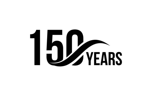 Vektor elszigetelt évforduló dátum logó sablon üzleti cég születésnapi ikon design elem. Százötven absztrakt jel. Boldog jubileumot, 150 év. 150. év. — Stock Vector