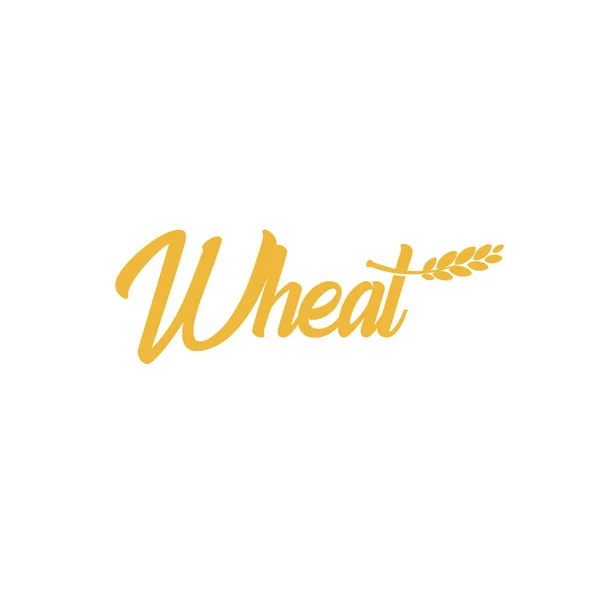 Logotipo de trigo de grão, ícone de cevada, logotipo de aveia, sinal de arroz, emblema de espiga. Agricultura cor dourada brilhante colheita vetor ilustração. Produção de farinha e pão . —  Vetores de Stock