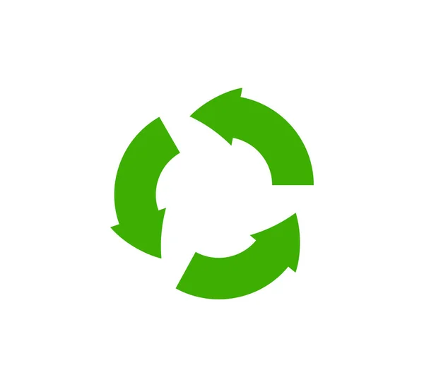 循环图标、垃圾分类符号、废物回收标志、绿色箭头、环境病媒隔离图解 — 图库矢量图片