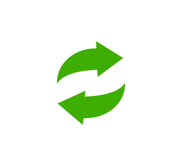 リサイクルアイコン、ゴミの分類記号、廃棄物のリサイクル記号、緑の矢印、環境ベクトル孤立イラスト — ストックベクタ