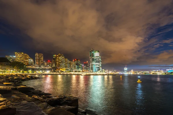 悉尼城市景观从 Barangaroo 储备金 — 图库照片