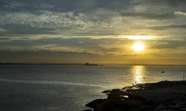 Zonsondergang Sydney zeegezicht — Stockfoto