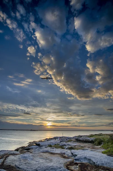 Zonsondergang Sydney zeegezicht — Stockfoto