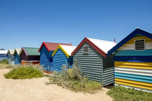 Praia de Brighton em Melbourne — Fotografia de Stock