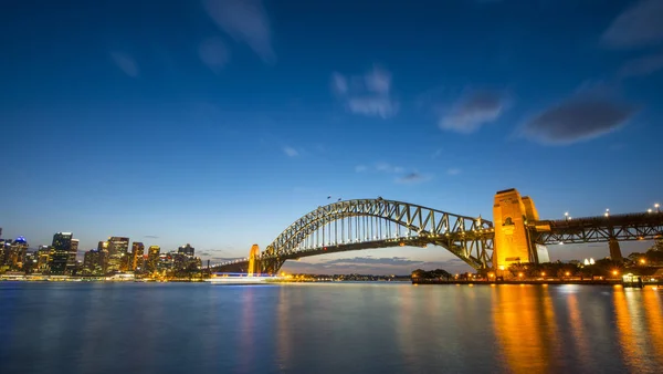 Sunset from Sydney Harbor bridge. Stock Photo