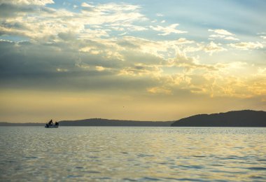 Sydney yakınındaki plaj güzel gün batımı
