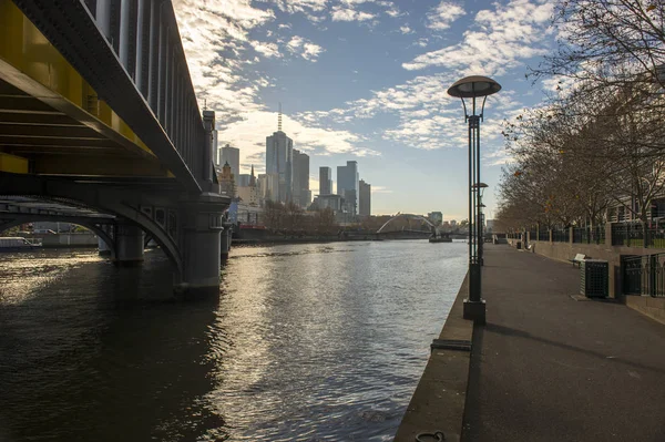 Rzeka Yarra w Melbourne Australia — Zdjęcie stockowe