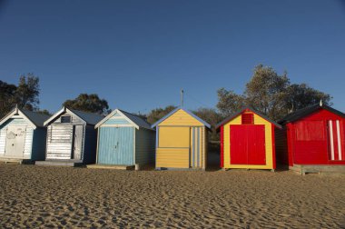 Renkli tekne evin Brighton Beach 