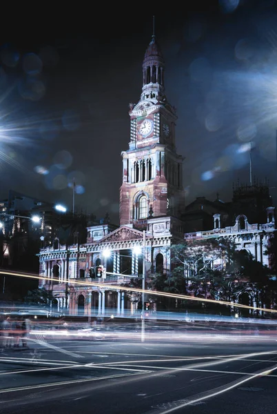 Sydney town hall during Vivid Sydney festival — Stock Photo, Image