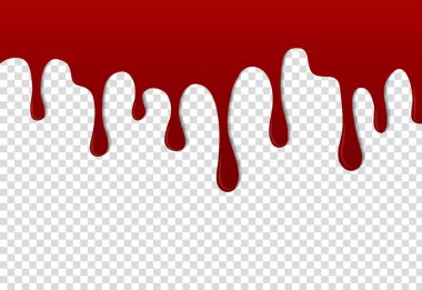 Gerçekçi damlayan kan. Damlayan sıvı doku. Kırmızı reçel damlaları ve sıçramaları. Dökülen boya. Damlayan mürekkepler. Duvardaki akış lekeleri. Grafik oyunu için geçerli damlacık. Şimdiki petrol. vektör