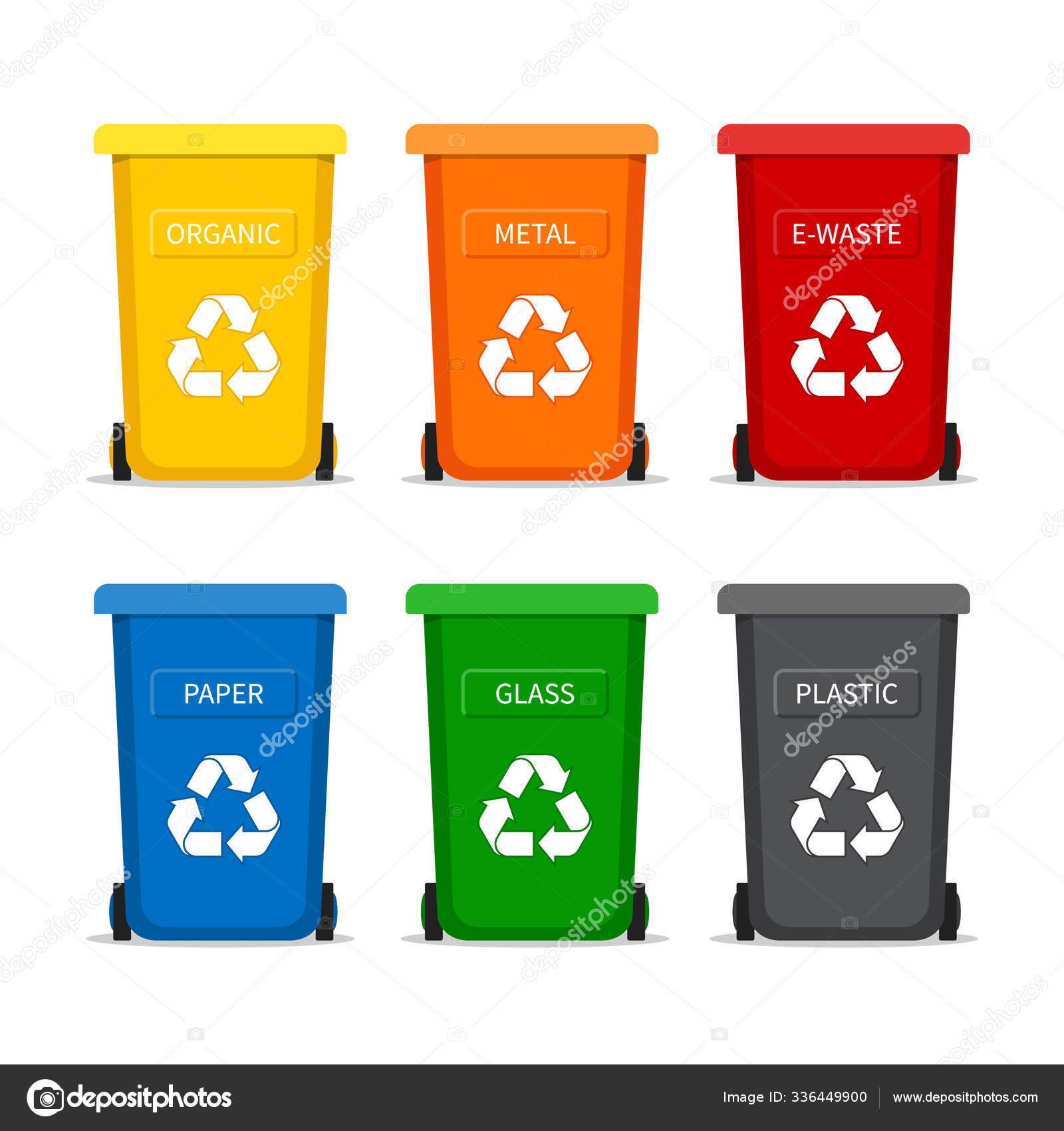 Vector Müllmülleimer Ikone Müll Mülltonne Tasse Symbol Für Design